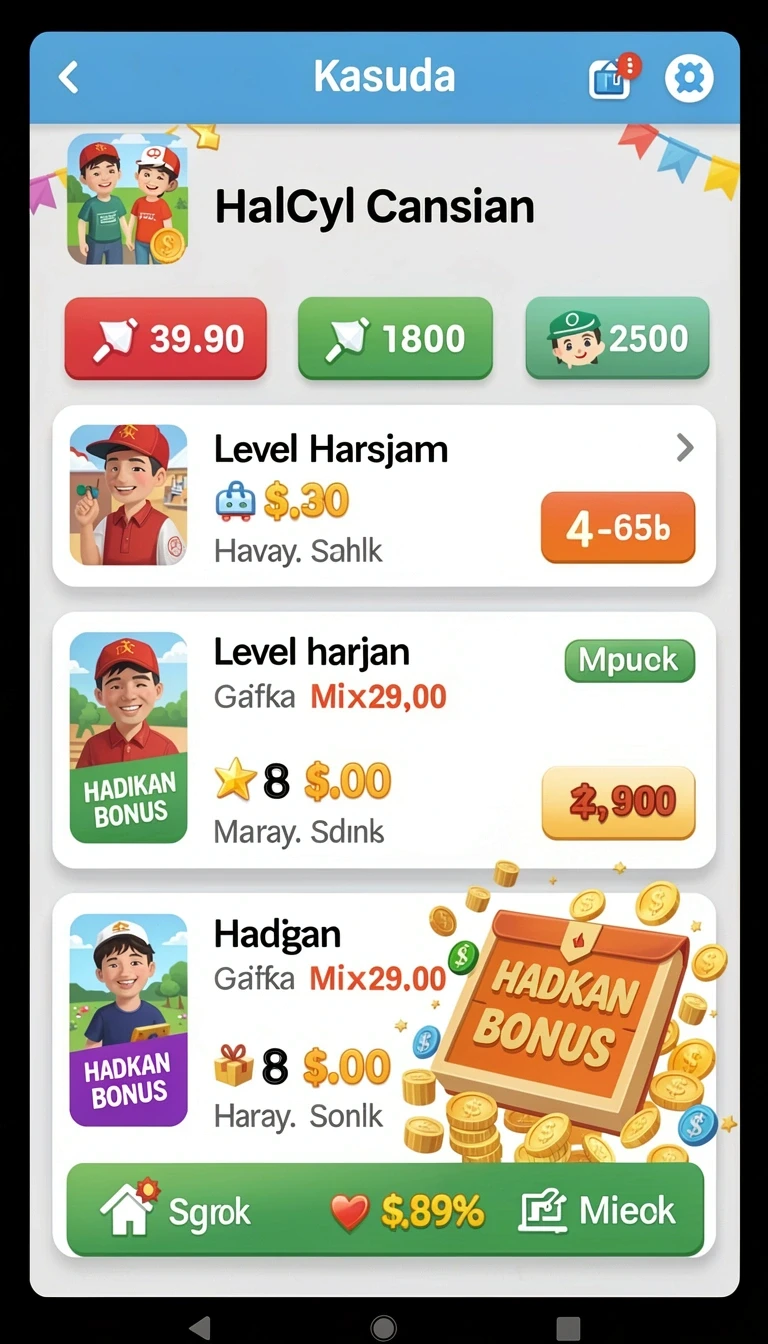 Cuplikan layar menu unduhan usd777 untuk perangkat Android
